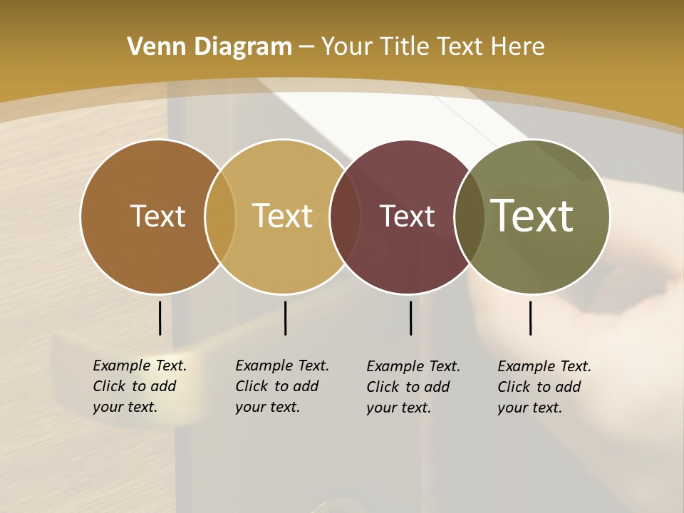 A Hand Inserting Keycard In The Electronic Lock PowerPoint Template