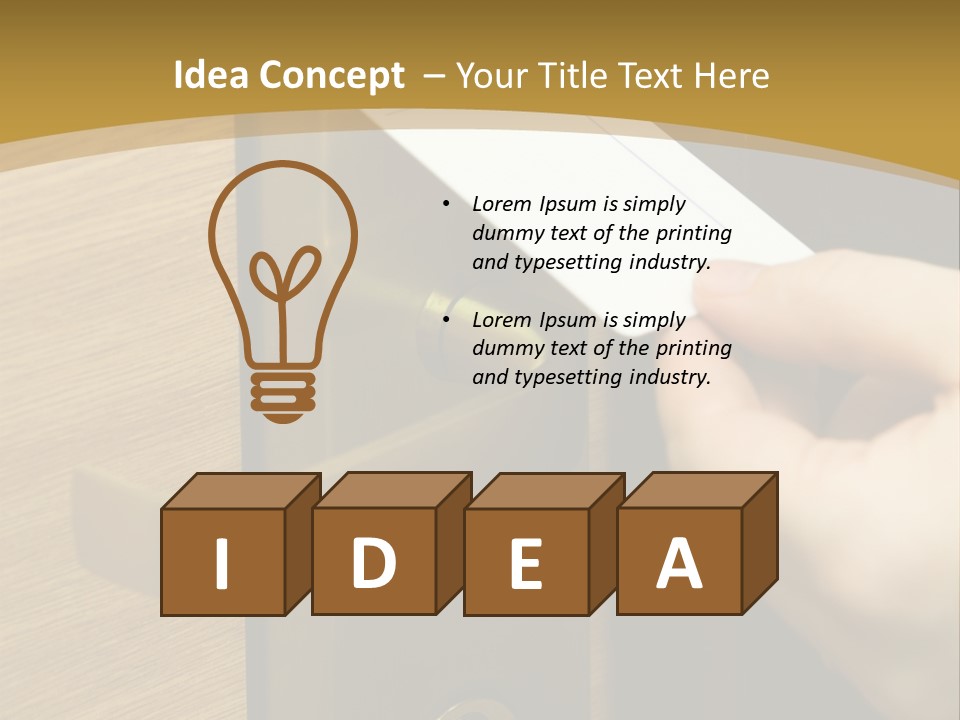 A Hand Inserting Keycard In The Electronic Lock PowerPoint Template