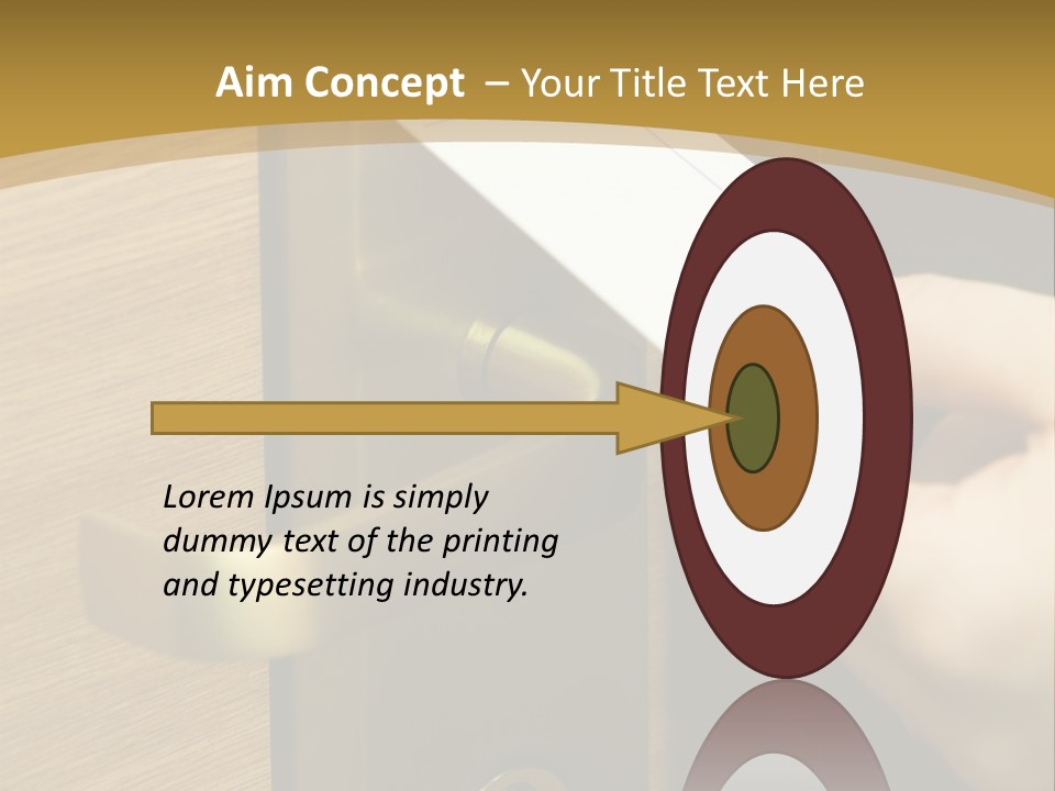 A Hand Inserting Keycard In The Electronic Lock PowerPoint Template