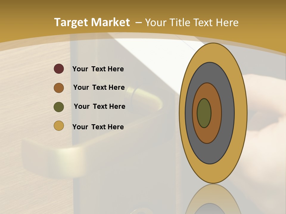 A Hand Inserting Keycard In The Electronic Lock PowerPoint Template