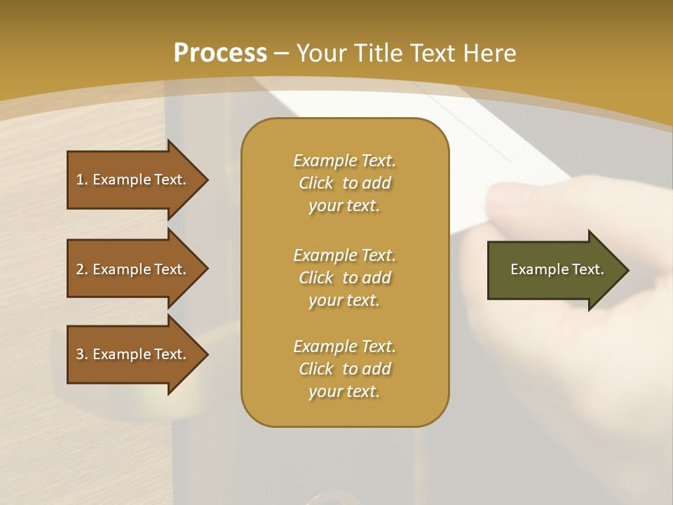 A Hand Inserting Keycard In The Electronic Lock PowerPoint Template