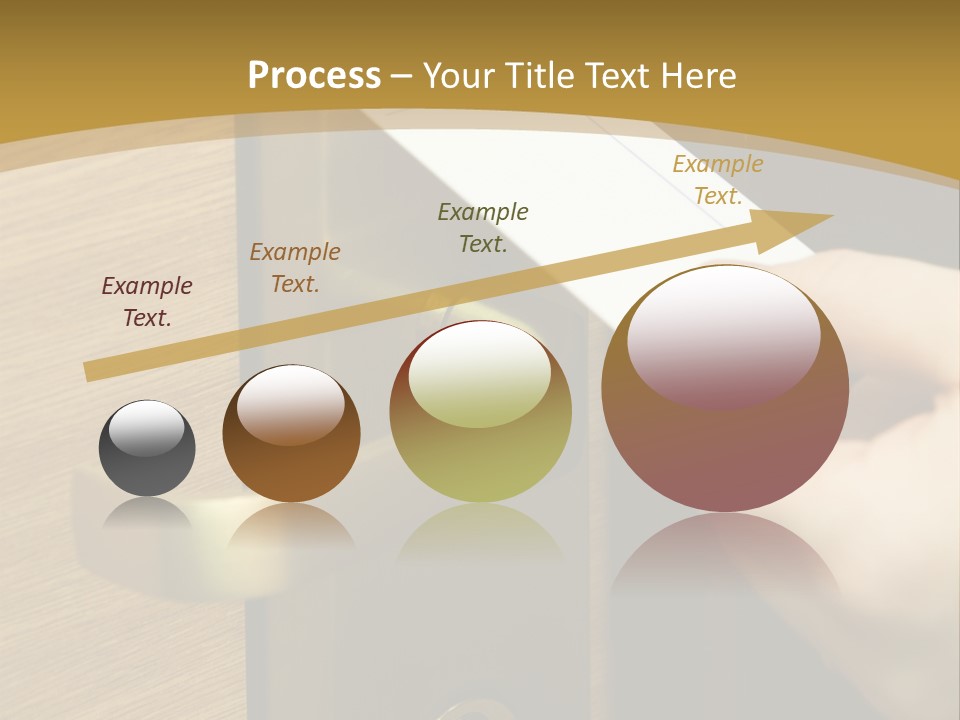 A Hand Inserting Keycard In The Electronic Lock PowerPoint Template