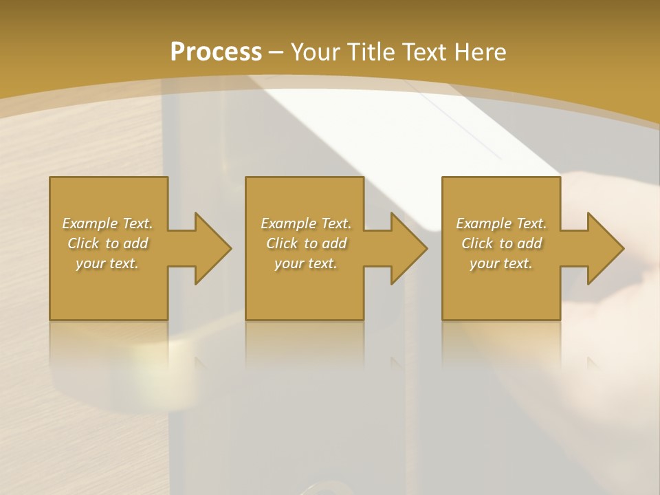 A Hand Inserting Keycard In The Electronic Lock PowerPoint Template