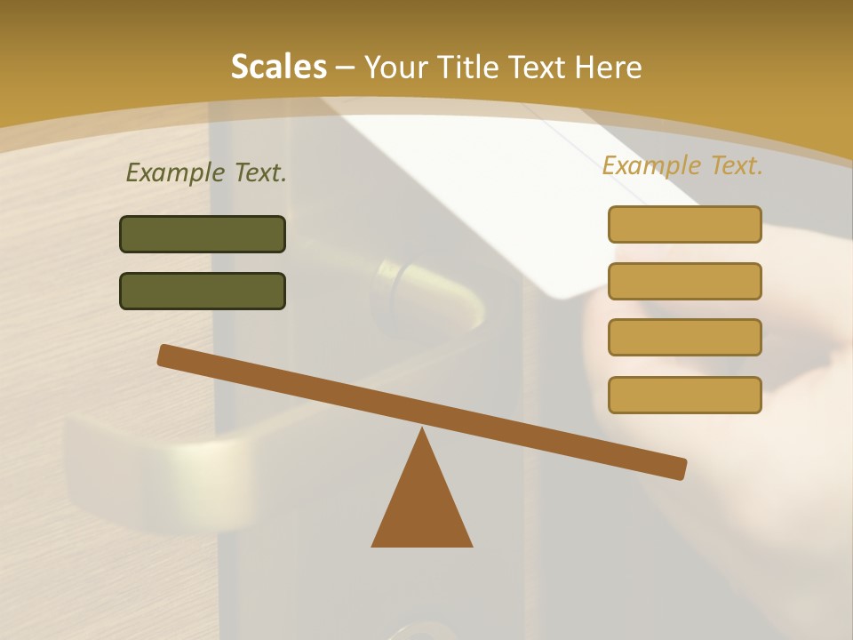A Hand Inserting Keycard In The Electronic Lock PowerPoint Template