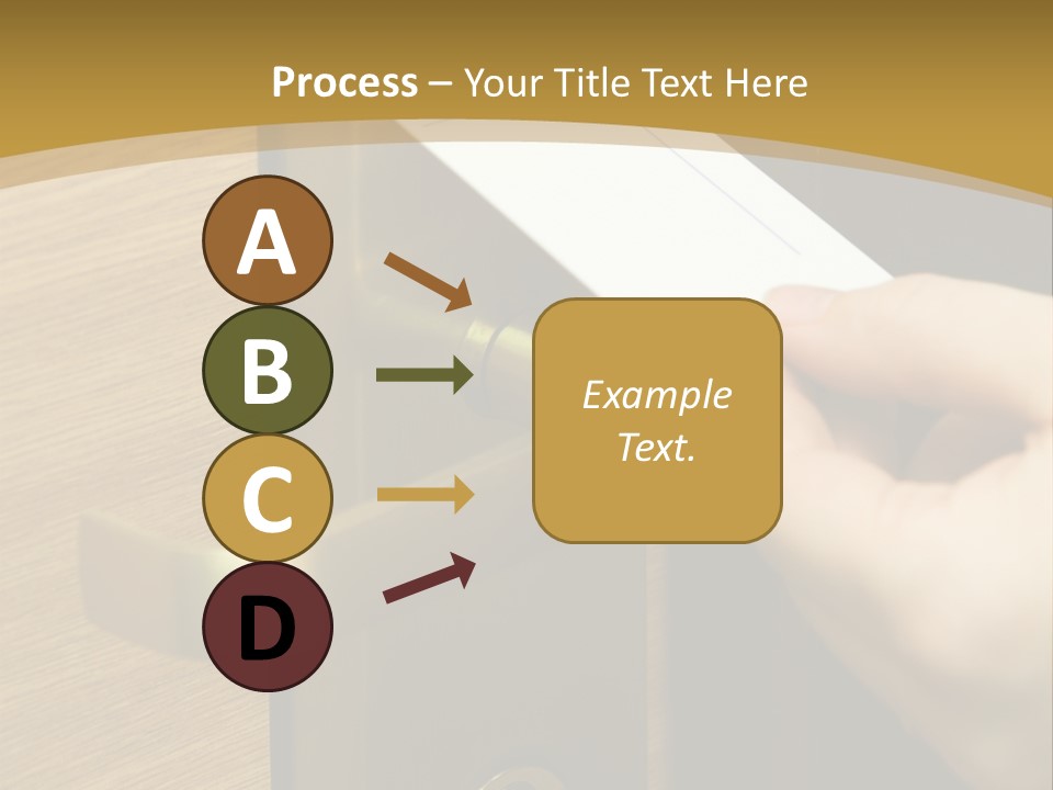 A Hand Inserting Keycard In The Electronic Lock PowerPoint Template