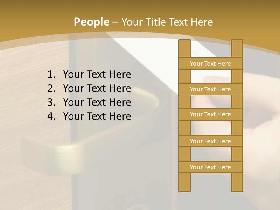 A Hand Inserting Keycard In The Electronic Lock PowerPoint Template