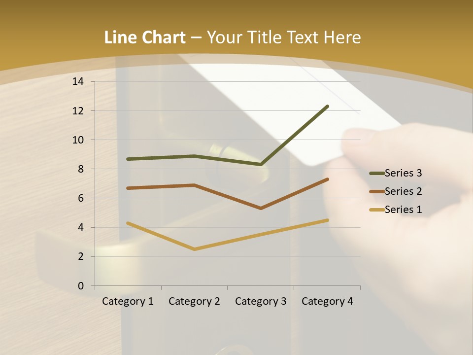 A Hand Inserting Keycard In The Electronic Lock PowerPoint Template