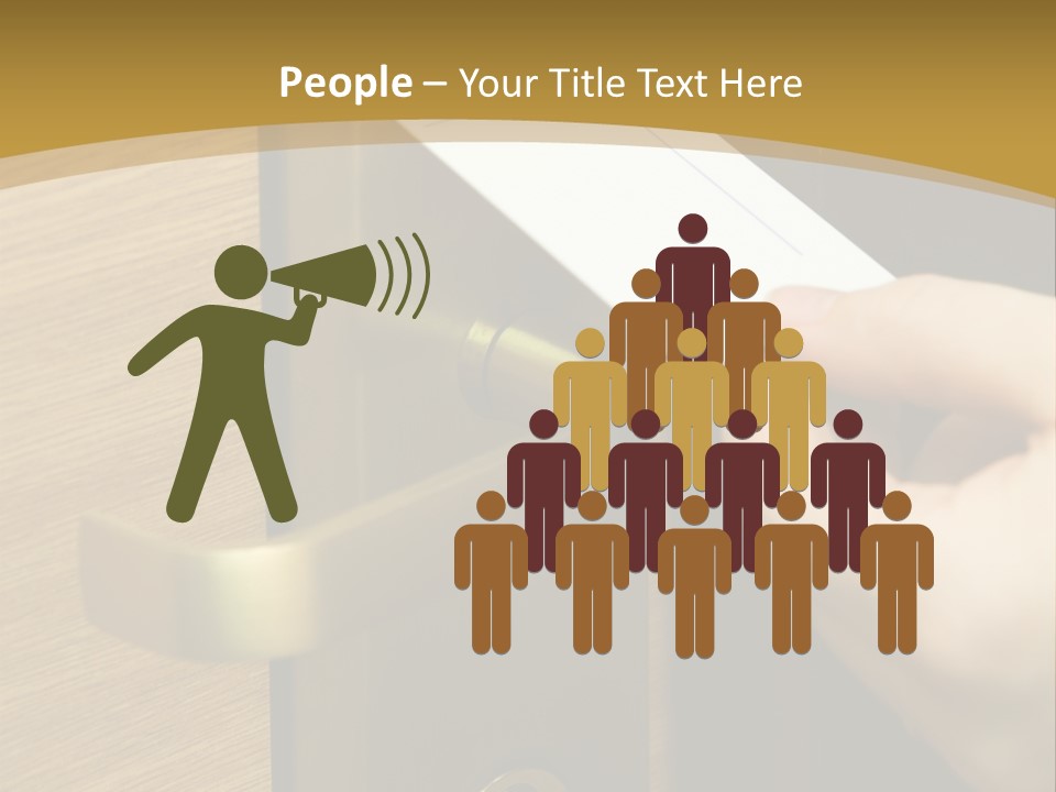 A Hand Inserting Keycard In The Electronic Lock PowerPoint Template