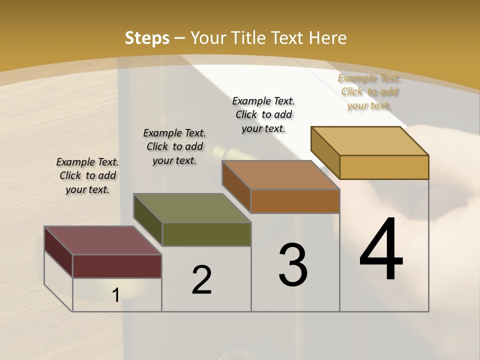 A Hand Inserting Keycard In The Electronic Lock PowerPoint Template
