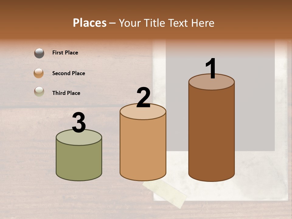 Instant Photo On Wood Plank PowerPoint Template