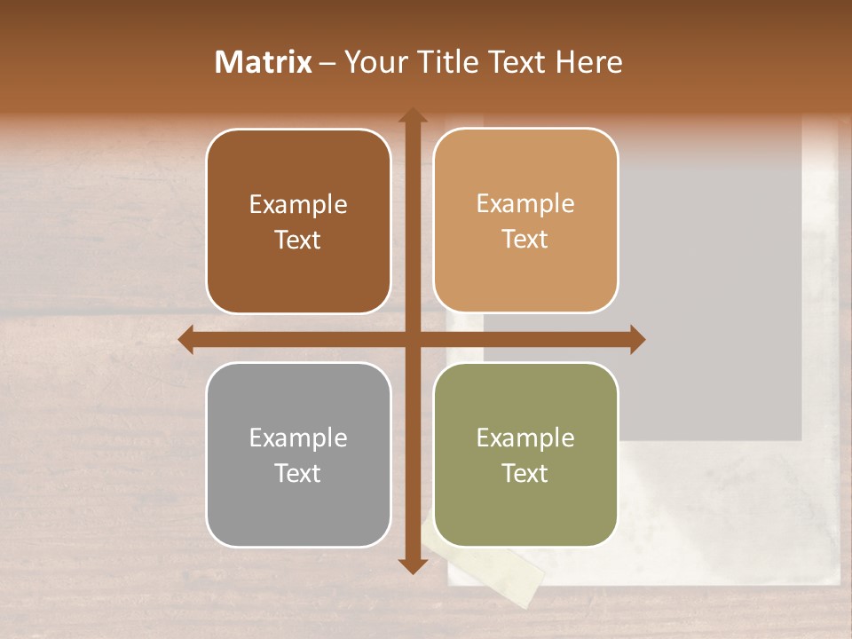 Instant Photo On Wood Plank PowerPoint Template