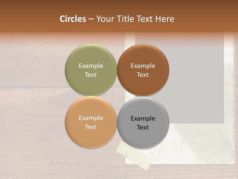 Instant Photo On Wood Plank PowerPoint Template