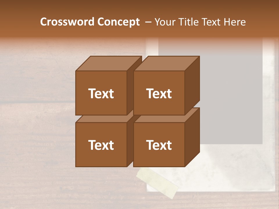Instant Photo On Wood Plank PowerPoint Template