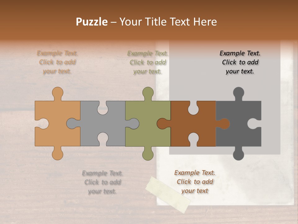 Instant Photo On Wood Plank PowerPoint Template