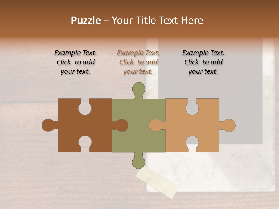 Instant Photo On Wood Plank PowerPoint Template