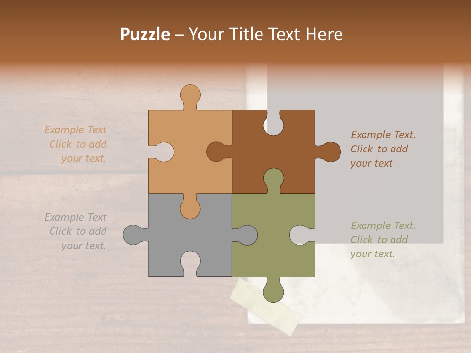 Instant Photo On Wood Plank PowerPoint Template