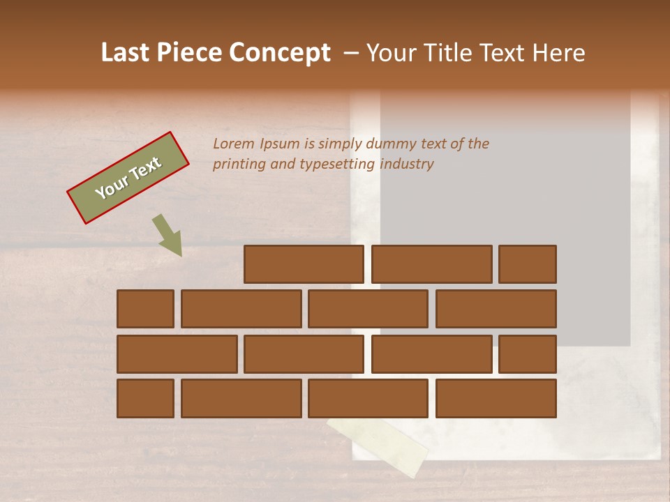 Instant Photo On Wood Plank PowerPoint Template