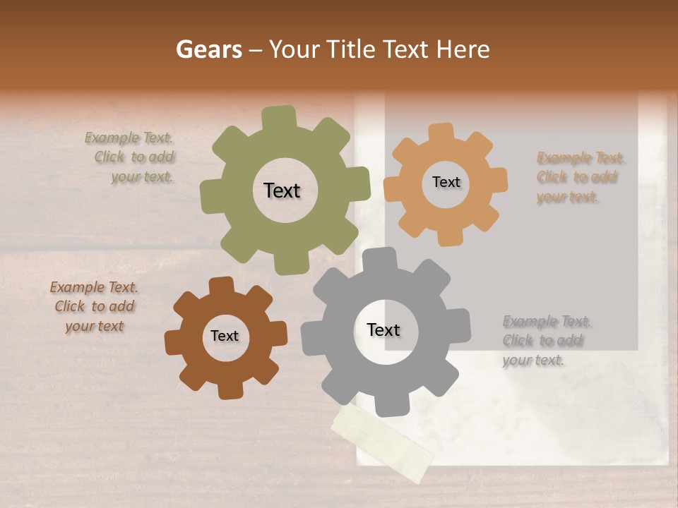 Instant Photo On Wood Plank PowerPoint Template