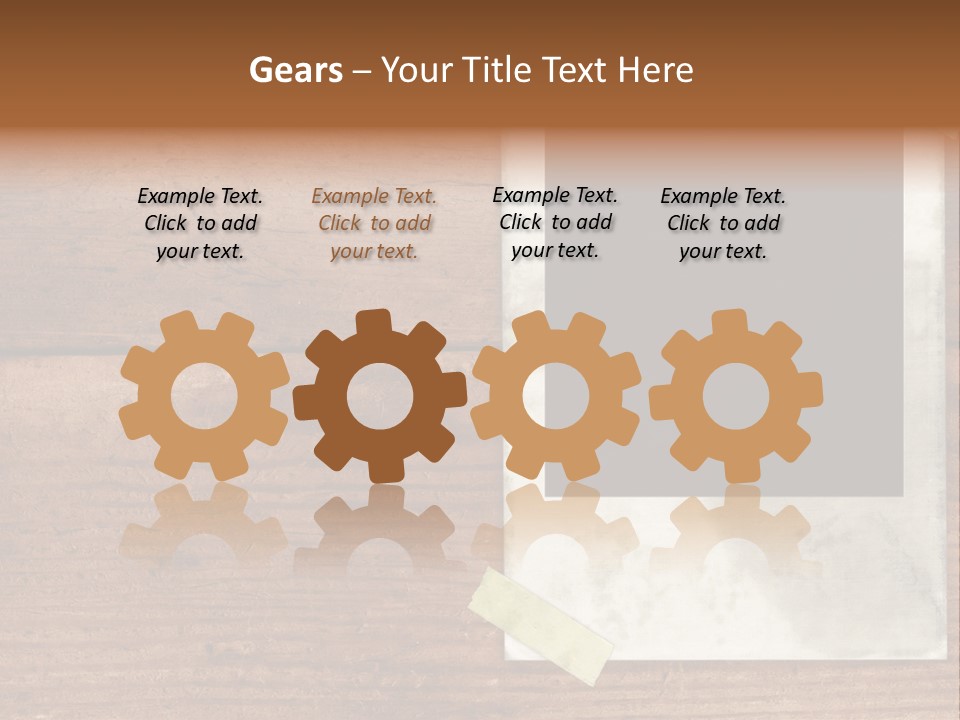 Instant Photo On Wood Plank PowerPoint Template