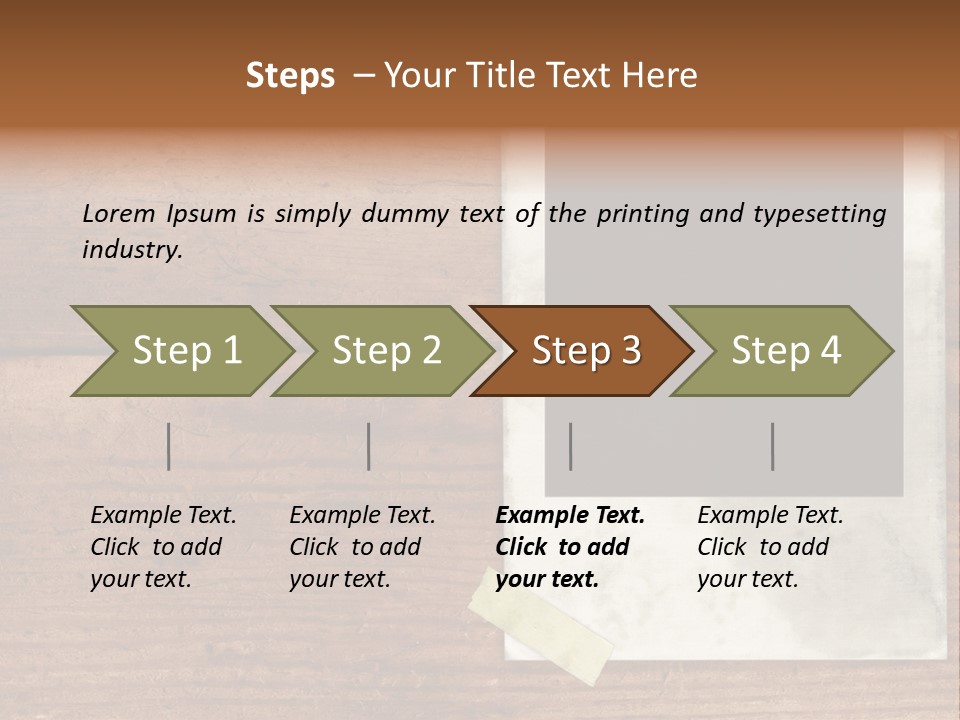 Instant Photo On Wood Plank PowerPoint Template