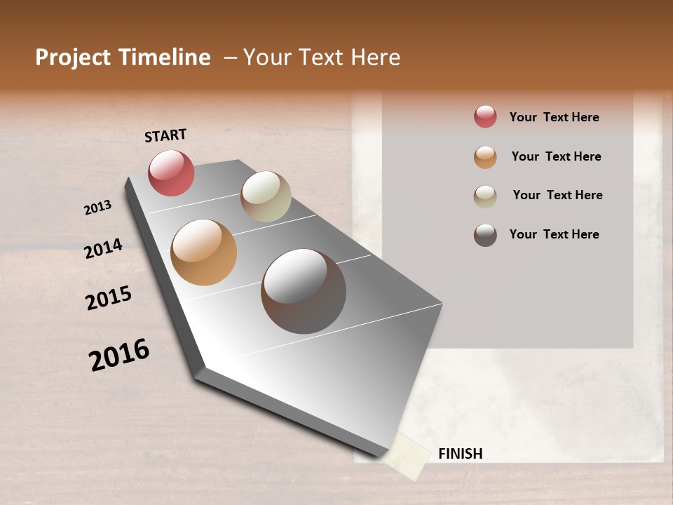 Instant Photo On Wood Plank PowerPoint Template