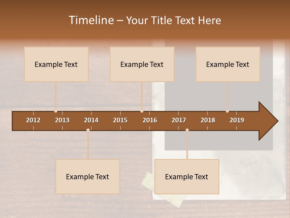 Instant Photo On Wood Plank PowerPoint Template