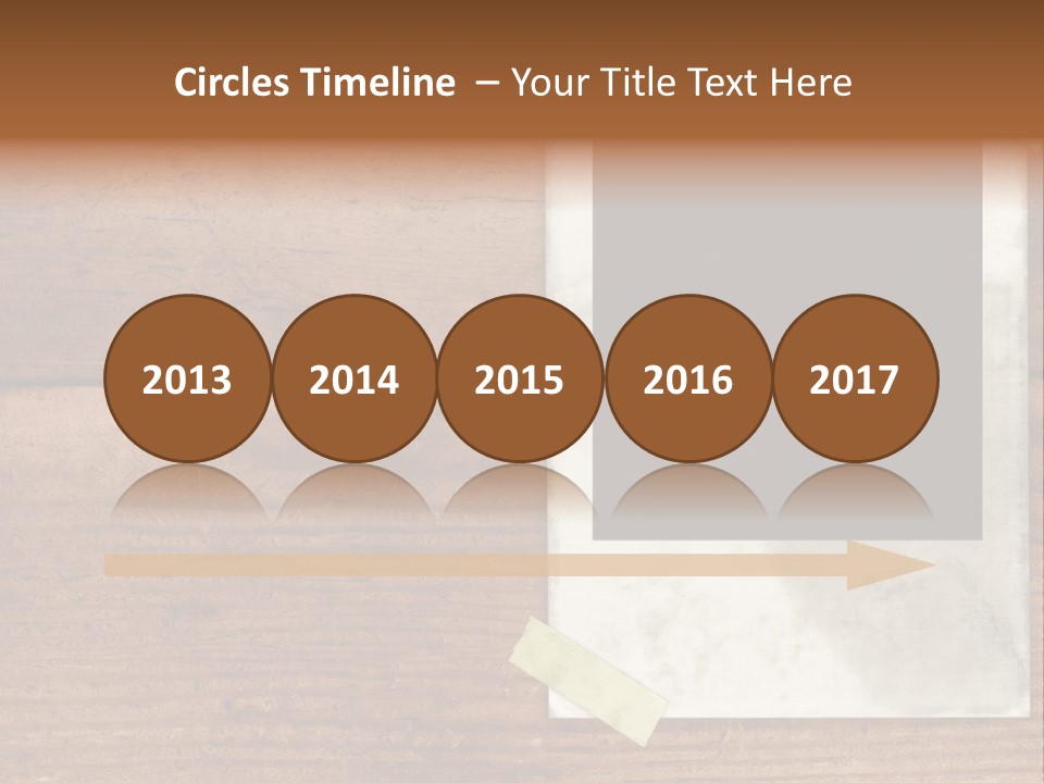 Instant Photo On Wood Plank PowerPoint Template