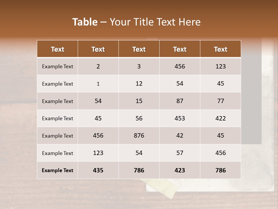 Instant Photo On Wood Plank PowerPoint Template