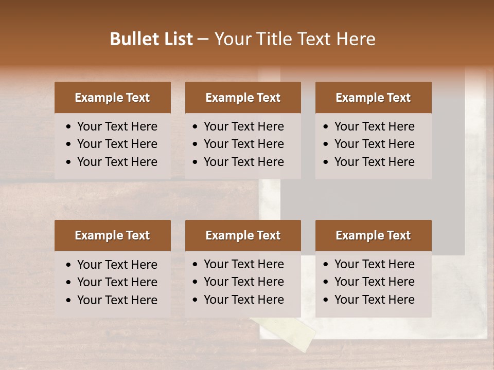 Instant Photo On Wood Plank PowerPoint Template