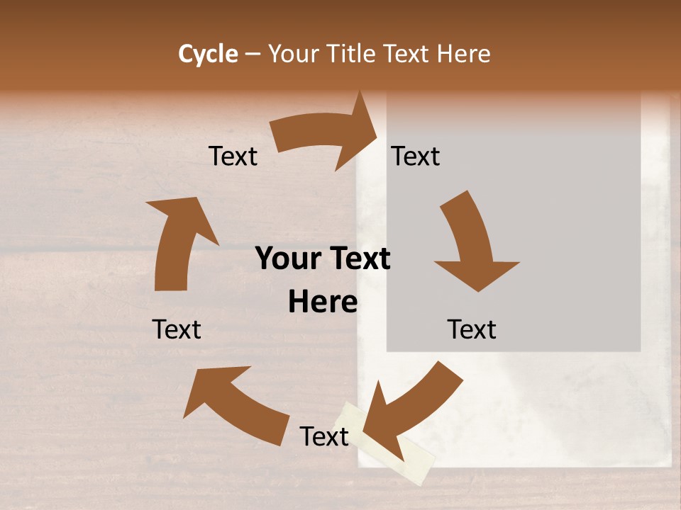 Instant Photo On Wood Plank PowerPoint Template