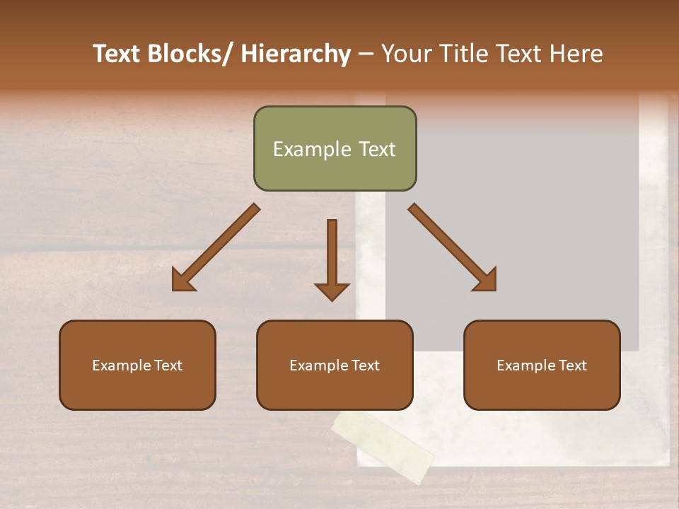 Instant Photo On Wood Plank PowerPoint Template