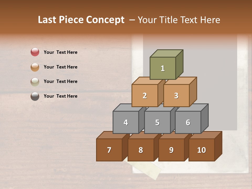 Instant Photo On Wood Plank PowerPoint Template