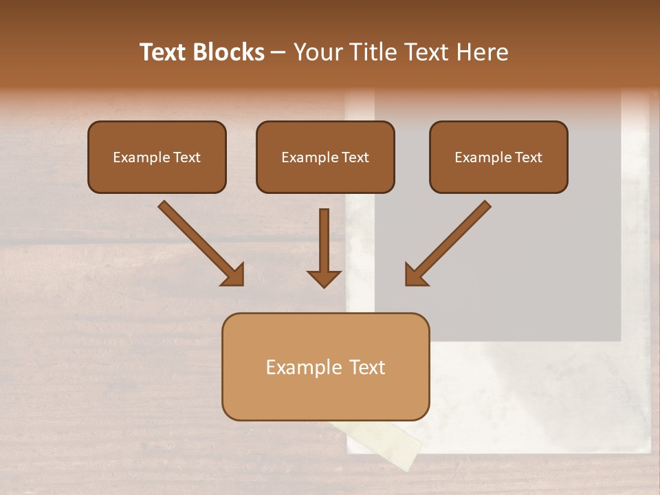 Instant Photo On Wood Plank PowerPoint Template