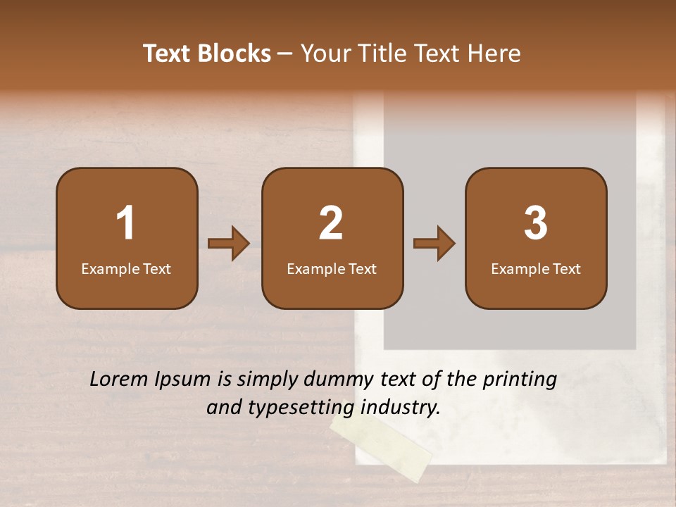 Instant Photo On Wood Plank PowerPoint Template