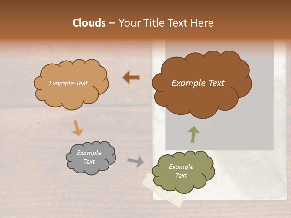 Instant Photo On Wood Plank PowerPoint Template