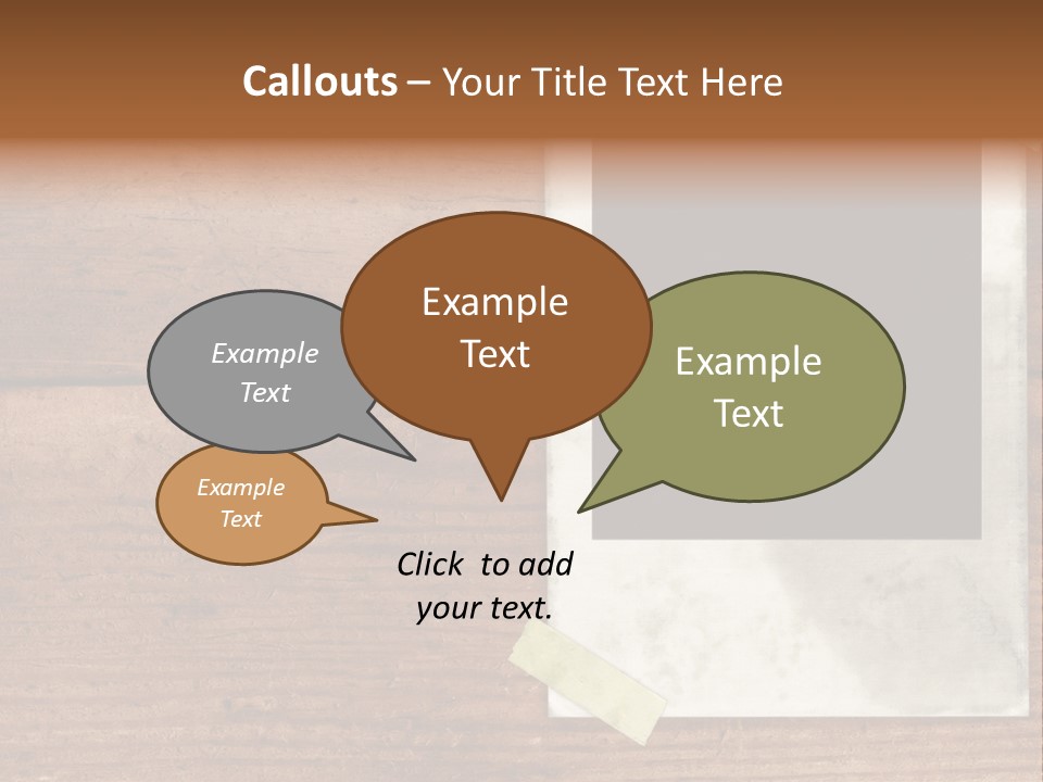 Instant Photo On Wood Plank PowerPoint Template