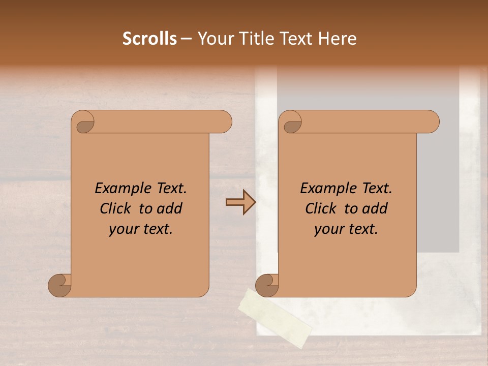 Instant Photo On Wood Plank PowerPoint Template