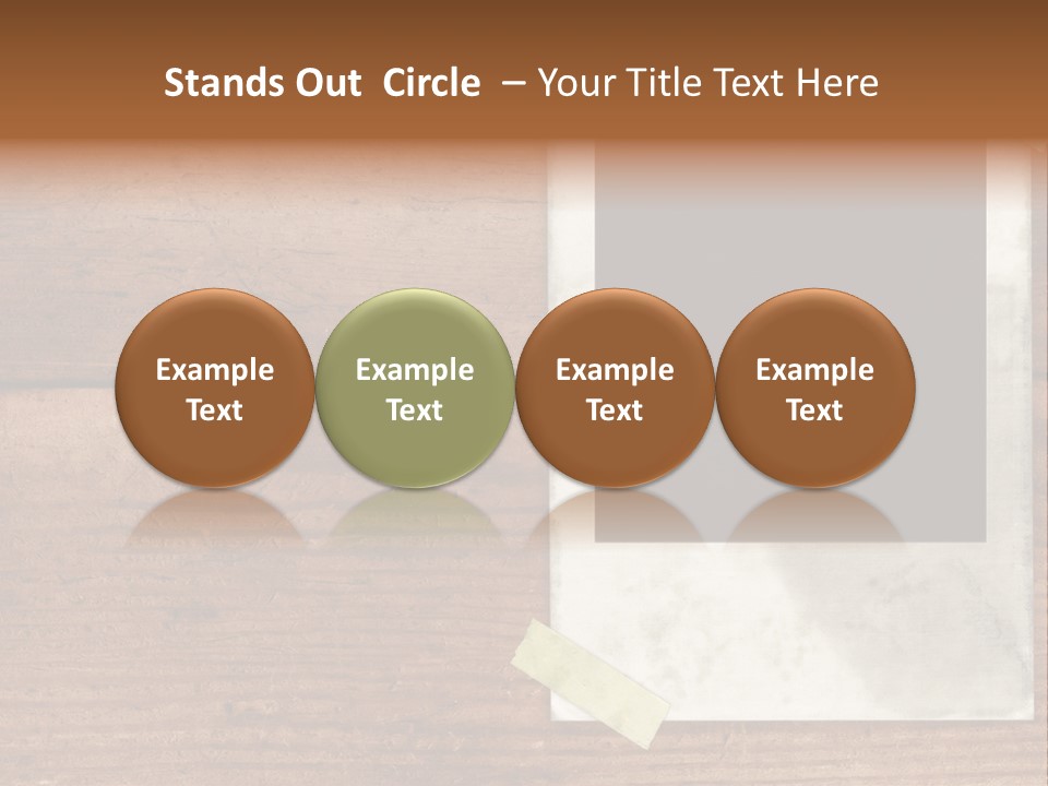 Instant Photo On Wood Plank PowerPoint Template