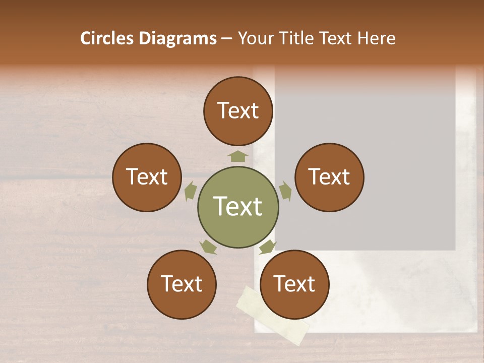 Instant Photo On Wood Plank PowerPoint Template