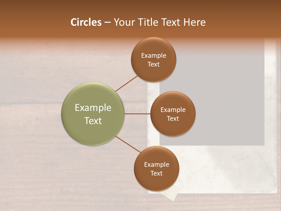 Instant Photo On Wood Plank PowerPoint Template