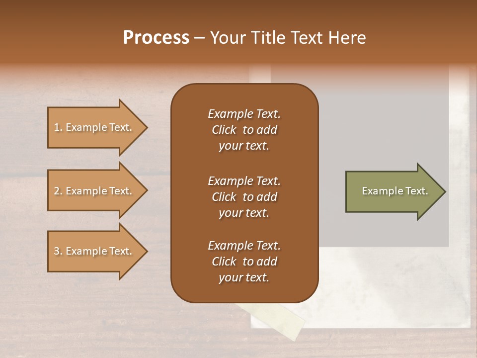 Instant Photo On Wood Plank PowerPoint Template