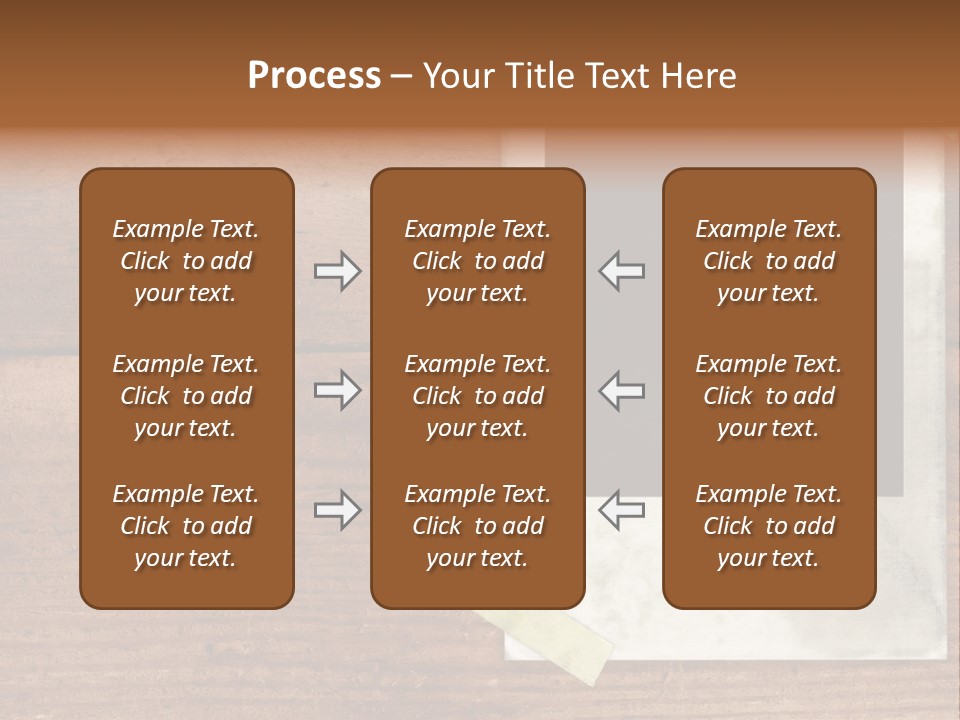 Instant Photo On Wood Plank PowerPoint Template