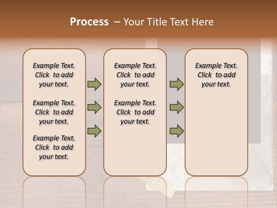 Instant Photo On Wood Plank PowerPoint Template