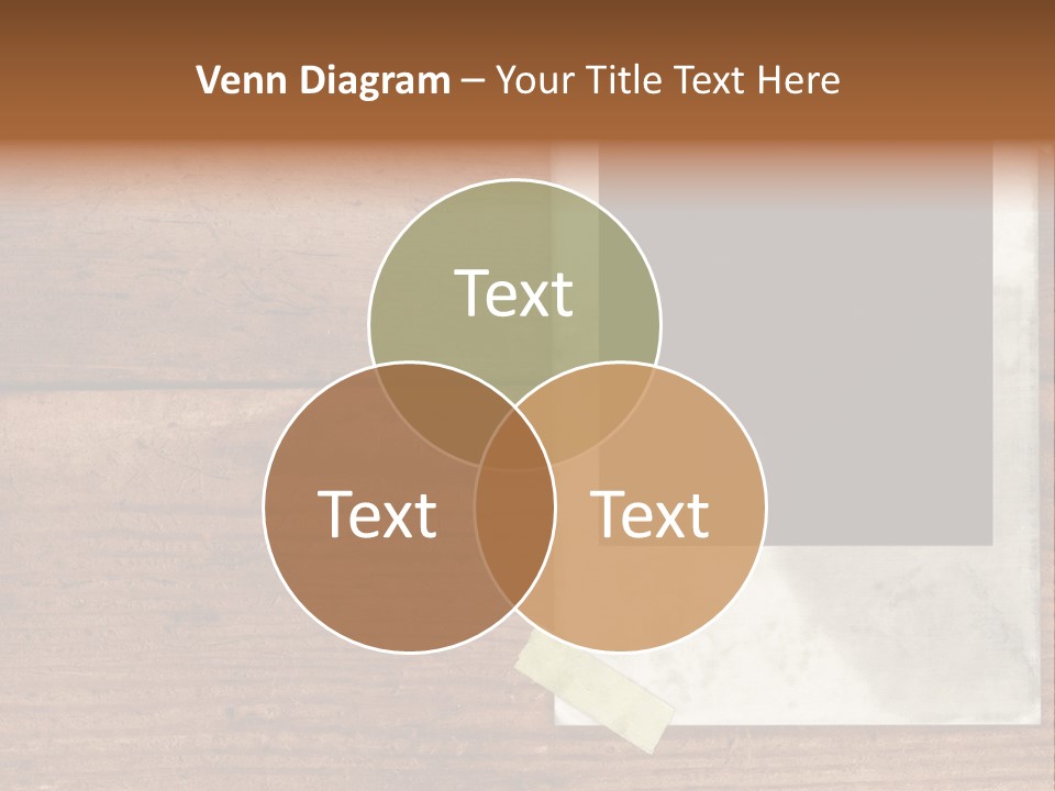 Instant Photo On Wood Plank PowerPoint Template