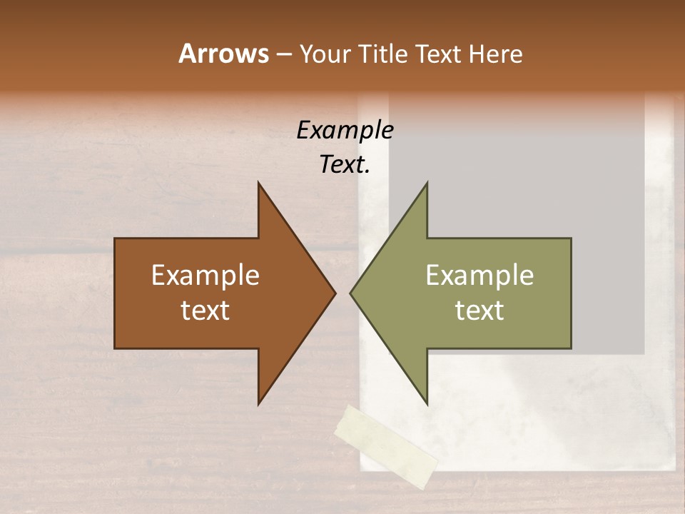 Instant Photo On Wood Plank PowerPoint Template