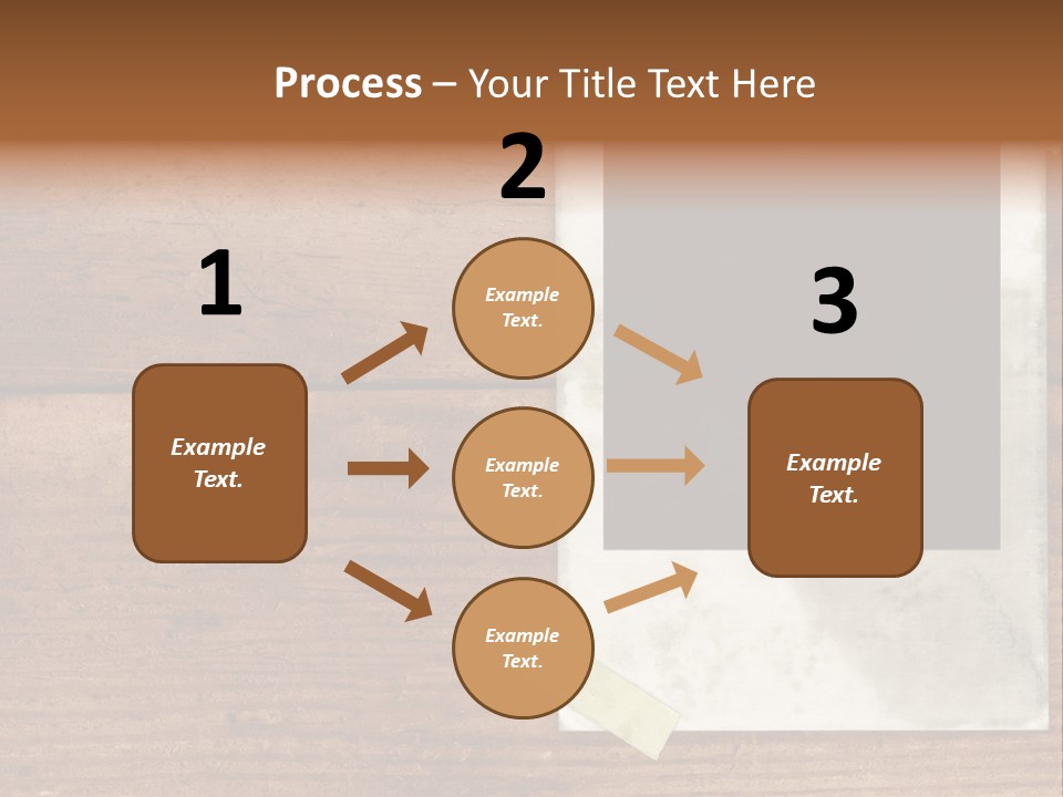 Instant Photo On Wood Plank PowerPoint Template