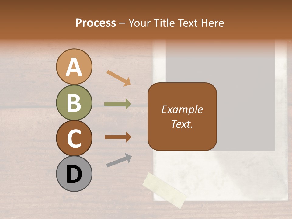 Instant Photo On Wood Plank PowerPoint Template