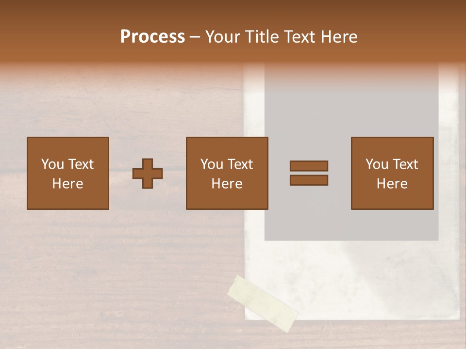 Instant Photo On Wood Plank PowerPoint Template