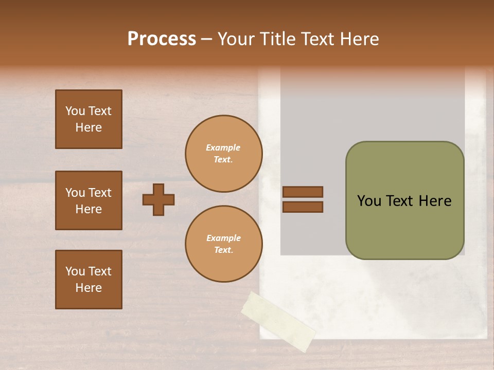 Instant Photo On Wood Plank PowerPoint Template