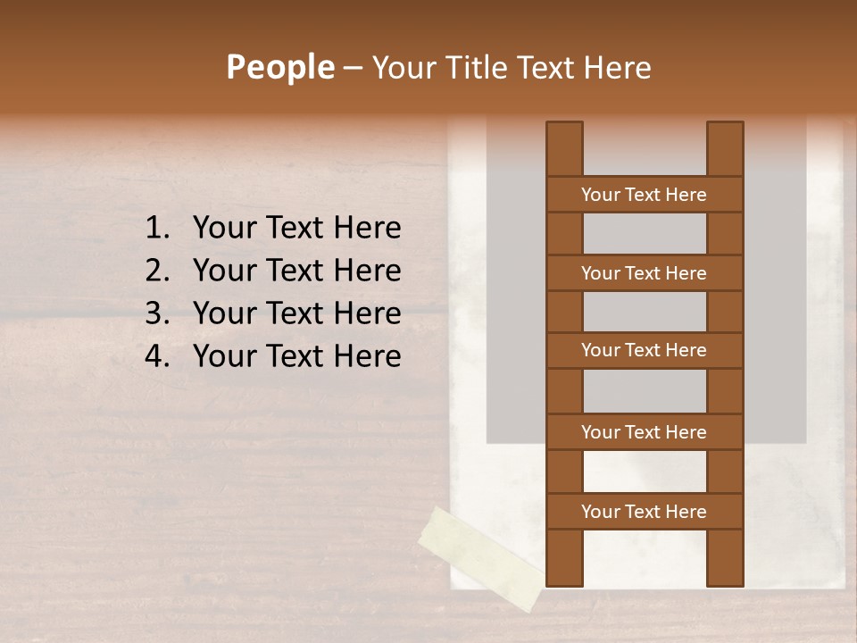 Instant Photo On Wood Plank PowerPoint Template